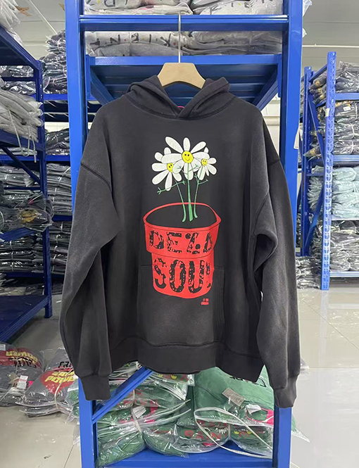 セント マイケル プリントフード付きスウェットシャツ