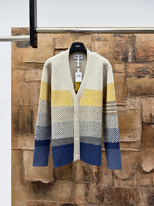 トムブラウン カラーブロックストライプカーディガン