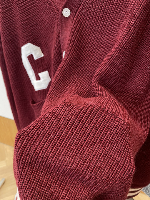 セリーヌコピー CEINE レターロゴVネックニット透かし彫りカーディガン