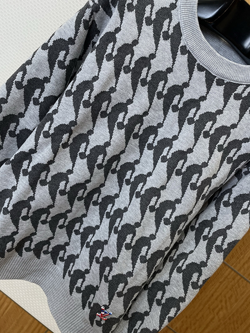 ルイヴィトンスーパーコピー 柄ジャカードクルーネックセーター
