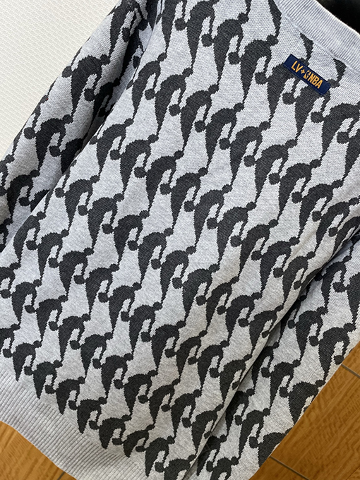 ルイヴィトンスーパーコピー 柄ジャカードクルーネックセーター