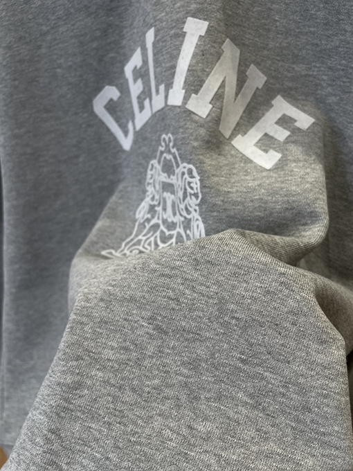 セリーヌ CEINE レターバッジプリントクルーネックスウェットシャツ