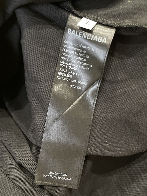 バレンシアガ フェイクスリーピースチェック柄パッチワークフード付きジップアップジャケット