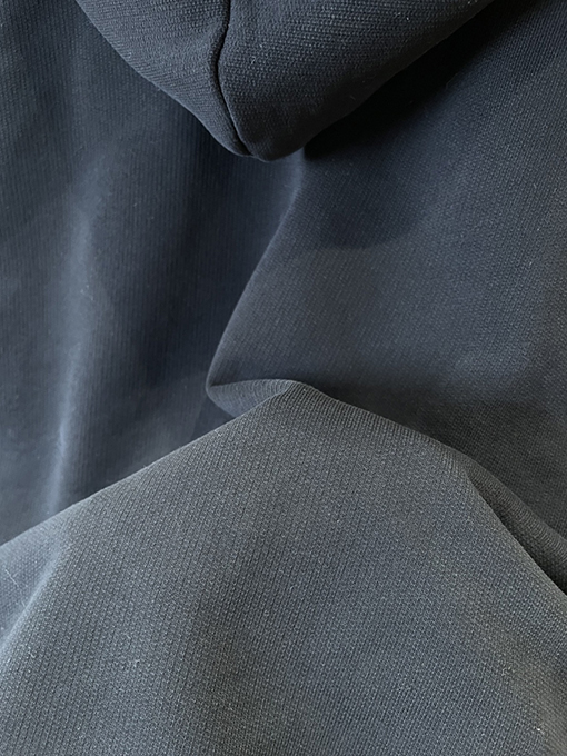 バレンシアガ フェイクスリーピースチェック柄パッチワークフード付きジップアップジャケット