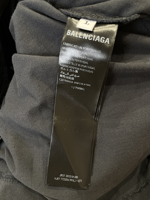 バレンシアガ フェイクスリーピースチェック柄パッチワークフード付きジップアップジャケット