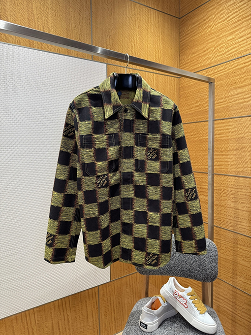 ルイヴィトン モザイクチェック柄ジャカード長袖ジャケット