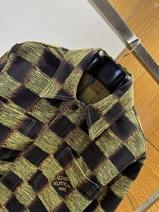 ルイヴィトン モザイクチェック柄ジャカード長袖ジャケット