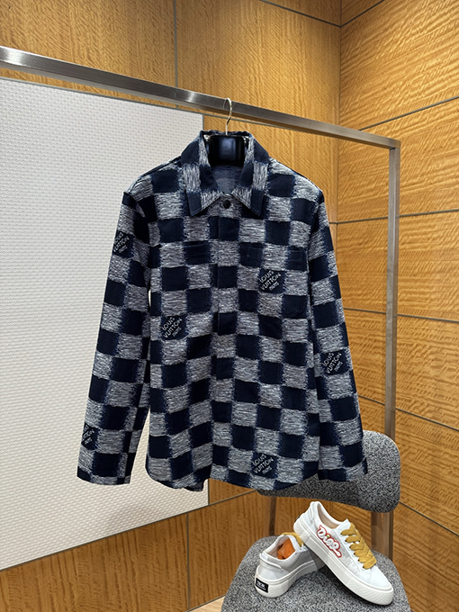 ルイヴィトン モザイクチェック柄ジャカード長袖ジャケット