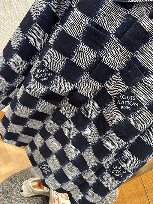 ルイヴィトン モザイクチェック柄ジャカード長袖ジャケット