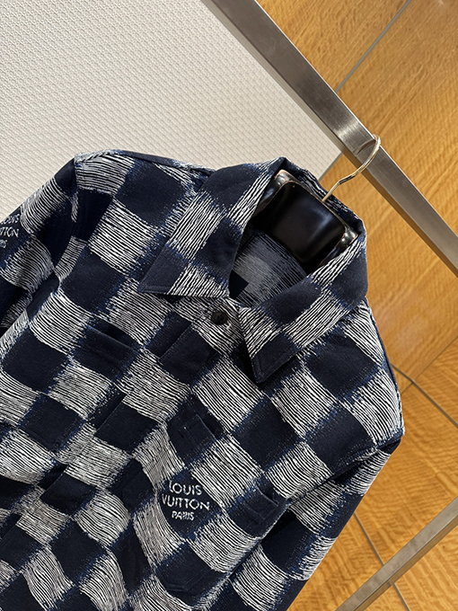 ルイヴィトン モザイクチェック柄ジャカード長袖ジャケット