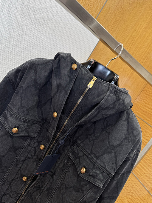 ルイヴィトン プリントジップアップフードジャケット