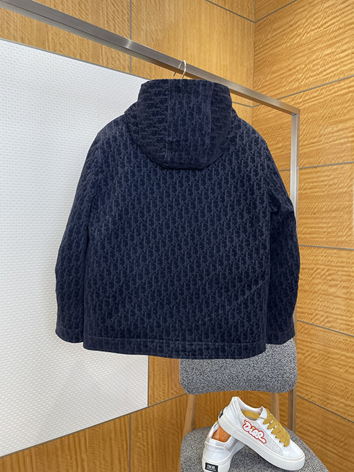 ディオール 全面ジャカードのフード付きジャケット