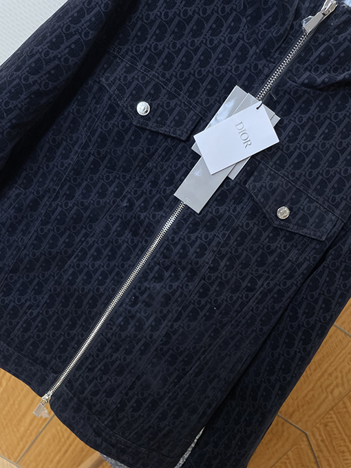 ディオール 全面ジャカードのフード付きジャケット