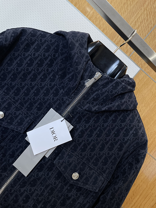 ディオール 全面ジャカードのフード付きジャケット