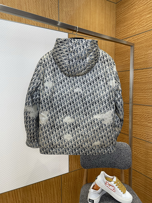 ディオール 全面ジャカードのフード付きジャケット