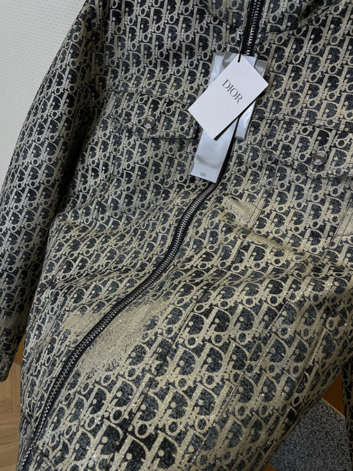 ディオール 全面ジャカードのフード付きジャケット
