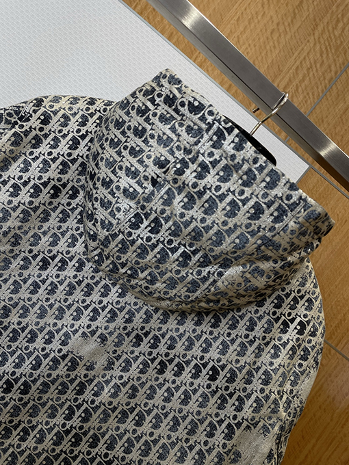 ディオール 全面ジャカードのフード付きジャケット