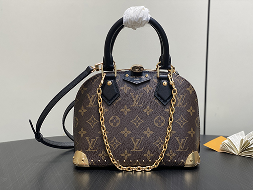 ルイヴィトン LV Alma BB リベットチェーンシェルバッグ M26084