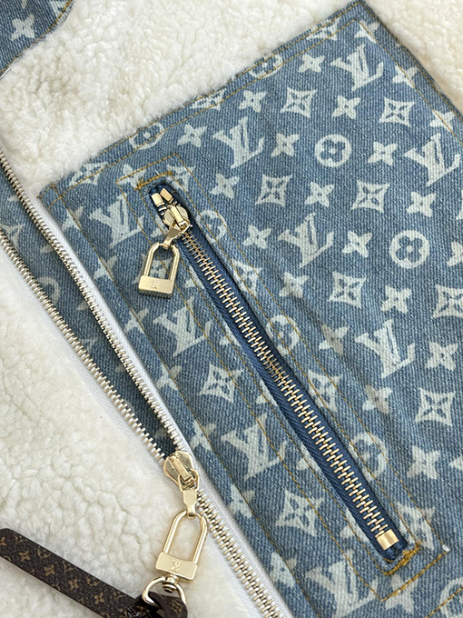 ルイヴィトンコピー Ski スキーシリーズモノグラム デニムパッチ ラムウール