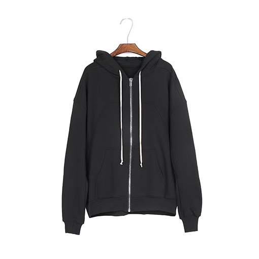 リックオウエンスコピー スタイリッシュなジップアップフード付きスウェットシャツ