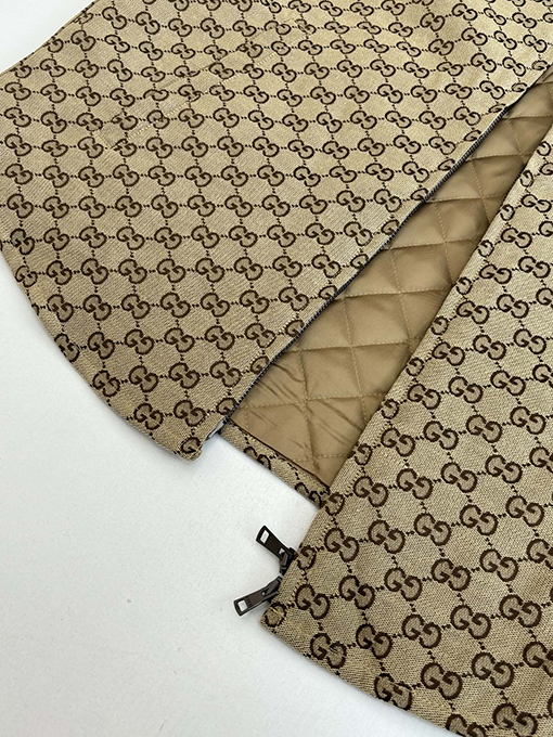 グッチ 全面ジャカードダブルGキャンバスジッパー付きパッド入りジャケット