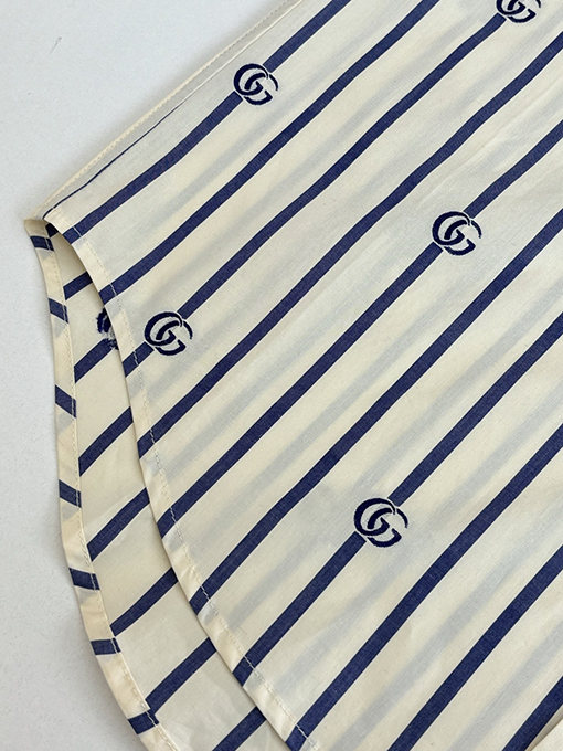 グッチコピー として位置づけダブルGジャカードストライプの襟付き長袖シャツ