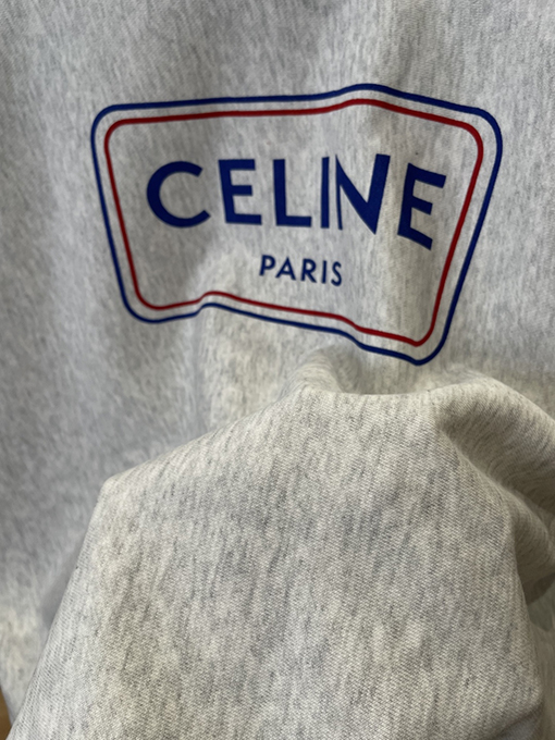 セリーヌ CELINE PARIS レタープリントクルーネックスウェットシャツ