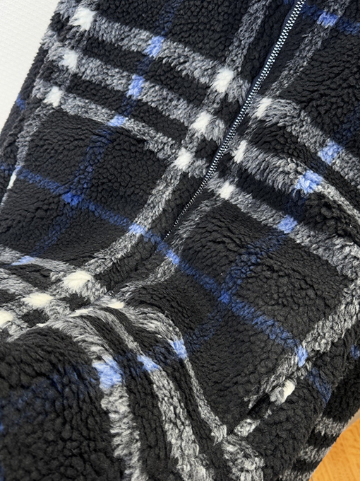 バーバリーコピー チェック柄シアリングコート