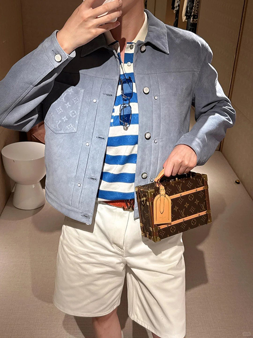 ルイヴィトン スエードエンボスジャケット