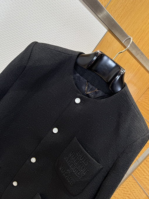 ルイヴィトンスーパーコピー ポケット刺繍シングルブレストジャケット