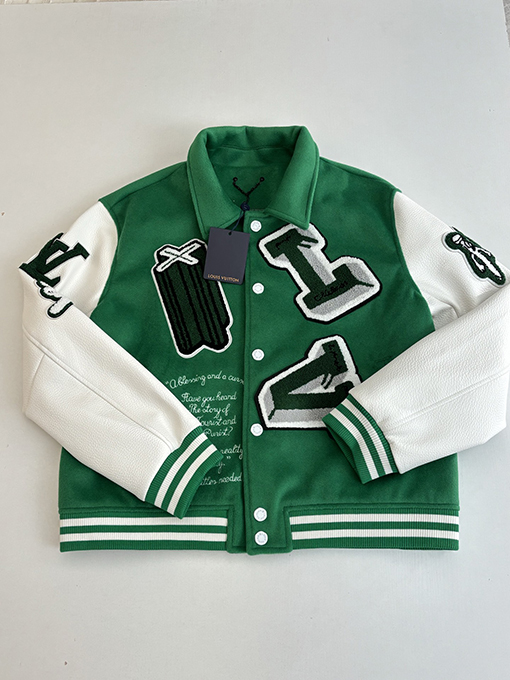 ルイヴィトンコピー オズの魔法い スカル パッチワーク ベースボール ジャケット