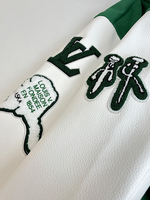 ルイヴィトンコピー オズの魔法い スカル パッチワーク ベースボール ジャケット