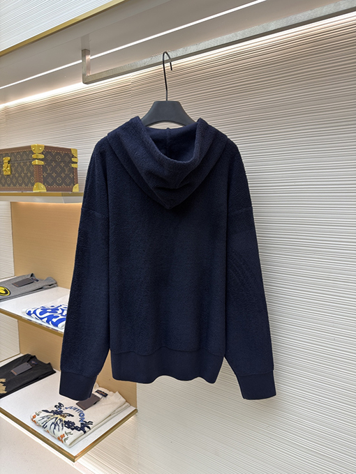 ロエベ 刺繍入りフード付きジップアップカーディガン