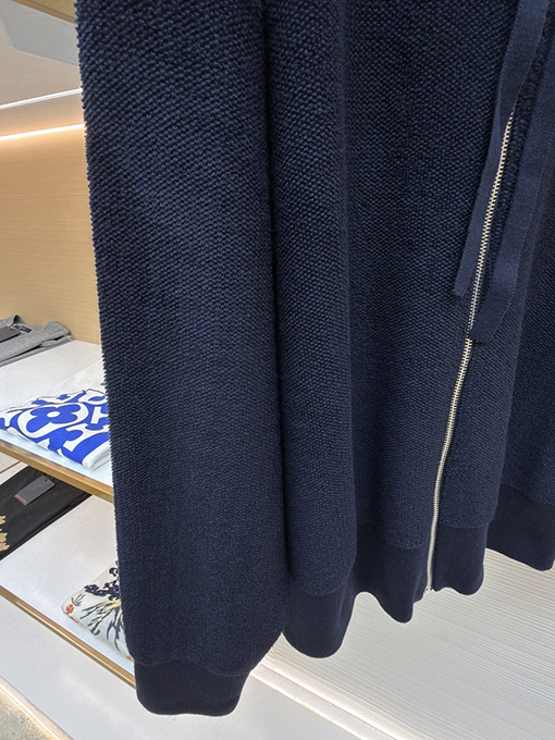 ロエベ 刺繍入りフード付きジップアップカーディガン