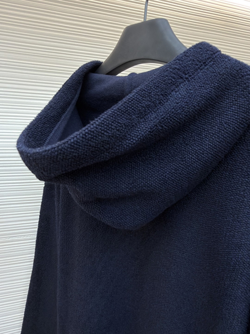 ロエベ 刺繍入りフード付きジップアップカーディガン