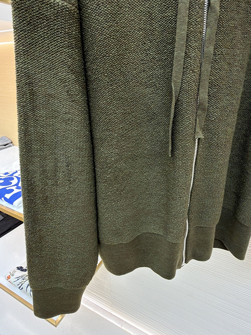 ロエベ 刺繍入りフード付きジップアップカーディガン