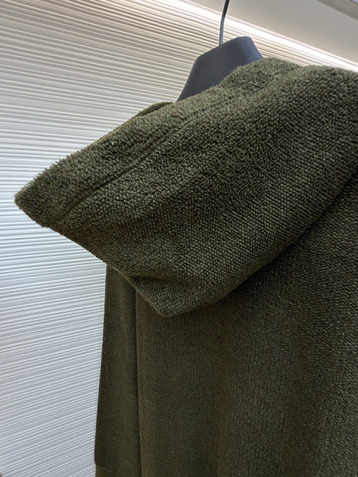 ロエベ 刺繍入りフード付きジップアップカーディガン