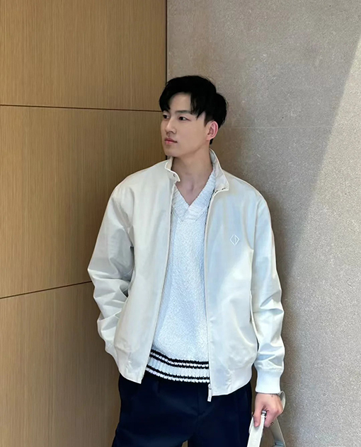 ディオール CD Diamond 刺繍入りジップアップジャケット