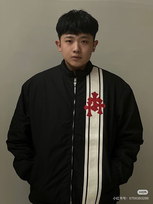 クロムハーツコピー 刺繍パッチワークレザージャケット