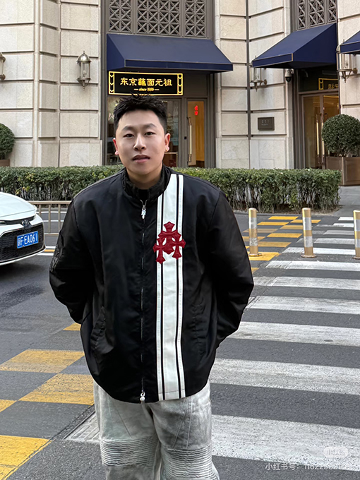 クロムハーツコピー 刺繍パッチワークレザージャケット