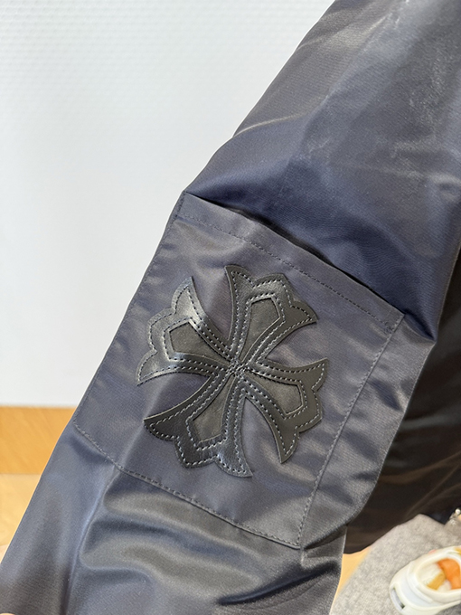 クロムハーツコピー 刺繍パッチワークレザージャケット