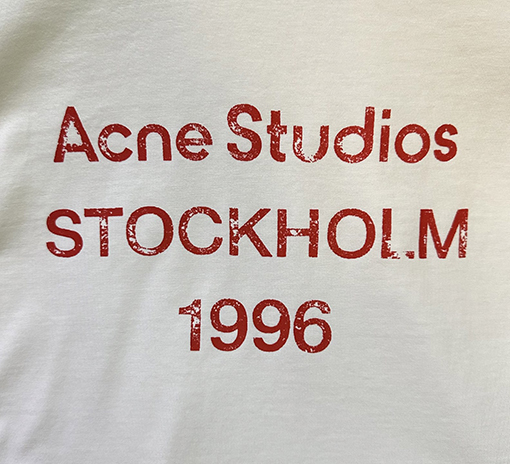 アクネストゥディオズスーパーコピー Acne studio ロゴプリント長袖シャツ