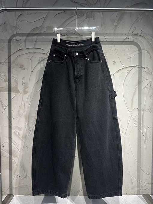 アレキサンダーワン Alexander wang フェイクツーピース織りカーゴジーンズ