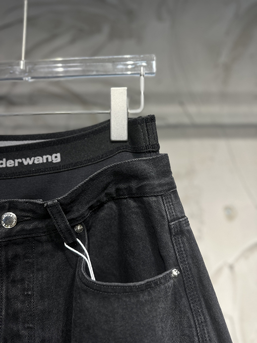 アレキサンダーワン Alexander wang フェイクツーピース織りカーゴジーンズ