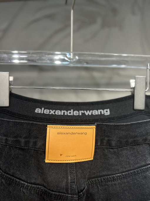 アレキサンダーワン Alexander wang フェイクツーピース織りカーゴジーンズ