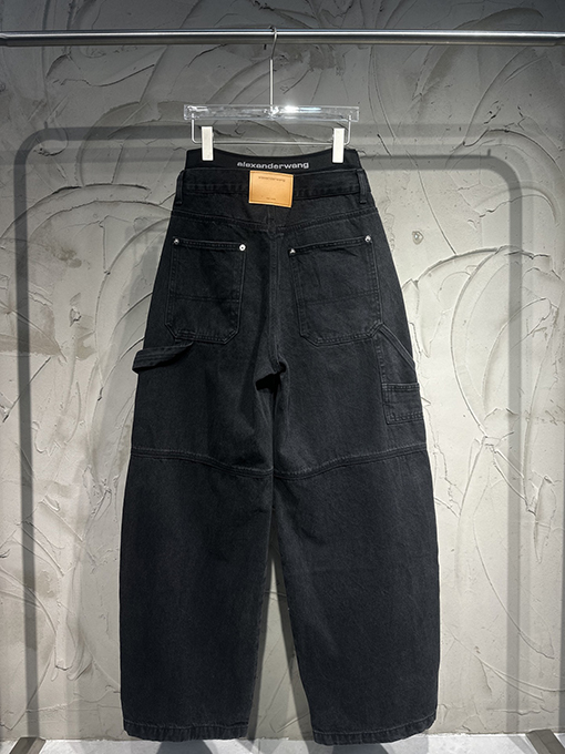 アレキサンダーワン Alexander wang フェイクツーピース織りカーゴジーンズ