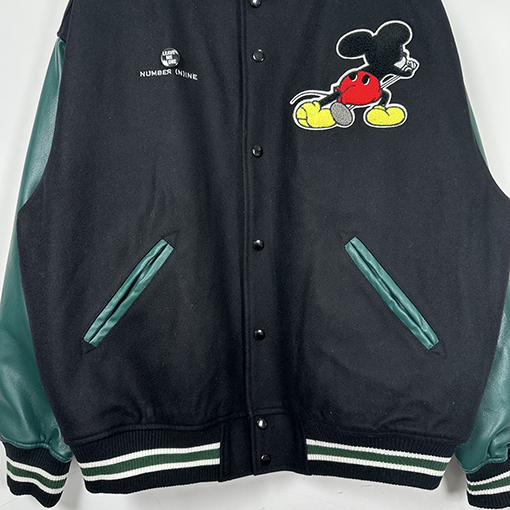 シュプリーム SUPREME NUMBER (N)INE MICKEY VARSITY JACKET ミッキーマウスのベースボールユニフォーム