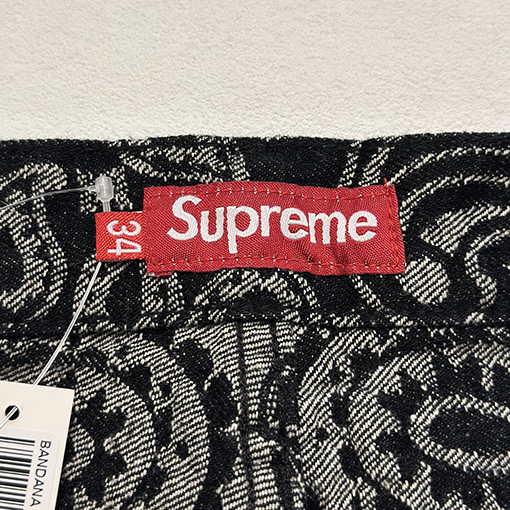 シュプリーム SUPREME BANDANA JACQUARD BAGGY JEAN ペイズリージャカードストレートレッグジーンズ