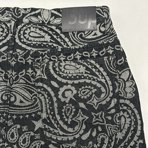 シュプリーム SUPREME BANDANA JACQUARD BAGGY JEAN ペイズリージャカードストレートレッグジーンズ