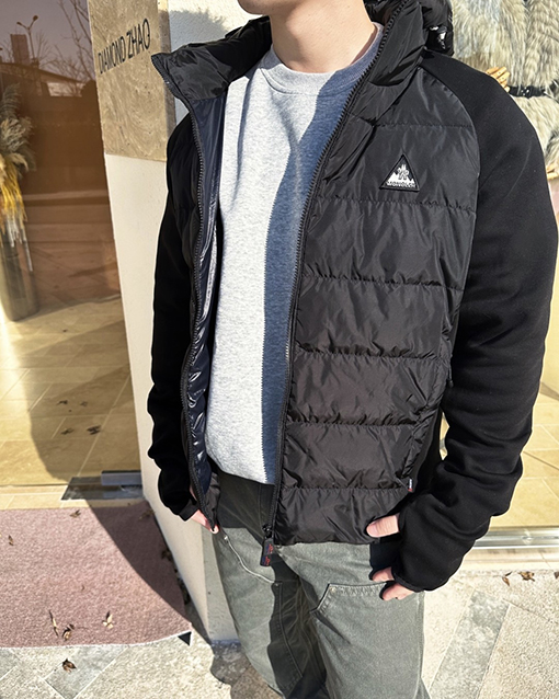 モンクレールコピー ロゴ織りパッチワークダウンジャケット